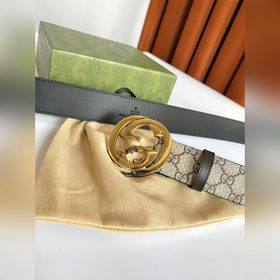 Классический пояс Gucci Supreme из канваса. Оригинальный материал