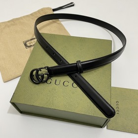 Gucci 409417 18YXV Узкая версия 2,0 см Теленая кожа с тонким крае