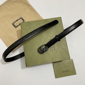 Gucci 409417 18YXV Узкая версия 2,0 см Теленая кожа с тонким крае