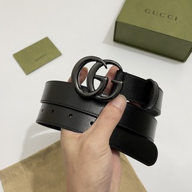 Gucci 414516 18YXV Широкая версия 3,0 см Теленая кожа с ровными к