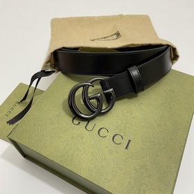 Gucci 414516 18YXV Широкая версия 3,0 см Теленая кожа с ровными к