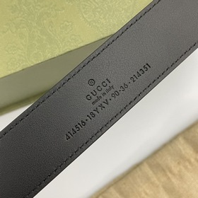 Gucci 414516 18YXV Широкая версия 3,0 см Теленая кожа с ровными к