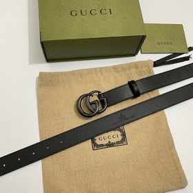 Gucci 414516 18YXV Широкая версия 3,0 см Теленая кожа с ровными к