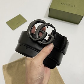 Gucci 400593 18YXV Широкая версия 4,0 см Теленая кожа с тонким кр