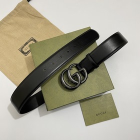 Gucci 400593 18YXV Широкая версия 4,0 см Теленая кожа с тонким кр