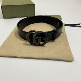 Gucci 400593 18YXV Широкая версия 4,0 см Теленая кожа с тонким кр