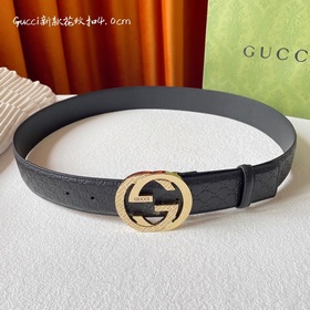 Классическая модель Gucci с тиснением, импортная кожа, оригинальн
