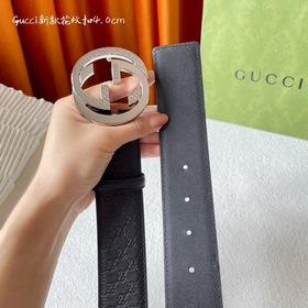 Классическая модель Gucci с тиснением, импортная кожа, оригинальн