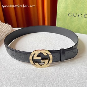 Классическая модель Gucci с тиснением, импортная кожа, оригинальн