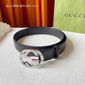 Классическая модель Gucci с тиснением, импортная кожа, оригинальн