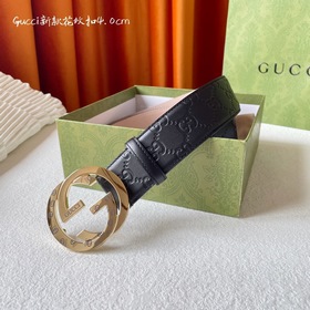 Классическая модель Gucci с тиснением, импортная кожа, оригинальн