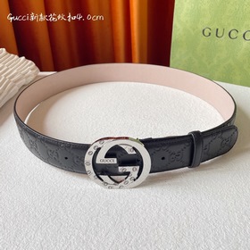 Классическая модель Gucci с тиснением, импортная кожа, оригинальн