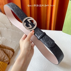 Классическая модель Gucci с тиснением, импортная кожа, оригинальн
