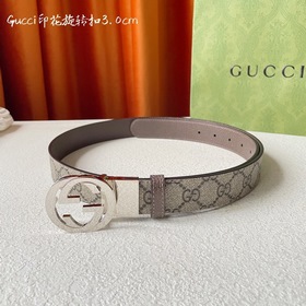 Новинка Gucci： классический принт с одной стороны, импортная кожа