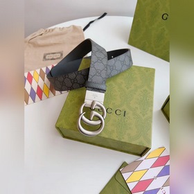 Новейшая модель Gucci из серой парусины и кожи серой текстурой св