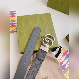 Новейшая модель Gucci из серой парусины и кожи серой текстурой св