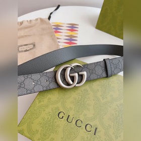 Новейшая модель Gucci из серой парусины и кожи серой текстурой св