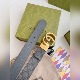 Новейшая модель Gucci из серой парусины и серой кожи с рисунком с