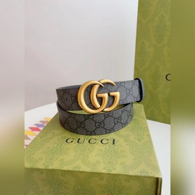 Новейшая модель Gucci из серой парусины и серой кожи с рисунком с