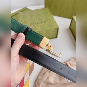Новейшая модель Gucci из зеленой кожи с текстурой свиной кожи чер