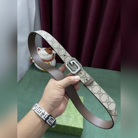 GUCCI Гуччи 3,0 шириной коричневый Supreme холст Бежевый и черный