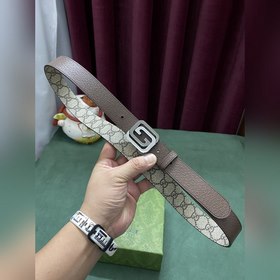 GUCCI Гуччи 3,0 шириной коричневый Supreme холст Бежевый и черный