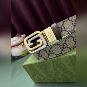 GUCCI Гуччи 3,0 шириной коричневый Supreme холст Бежевый и черный