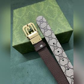 GUCCI Гуччи 3,0 шириной коричневый Supreme холст Бежевый и черный