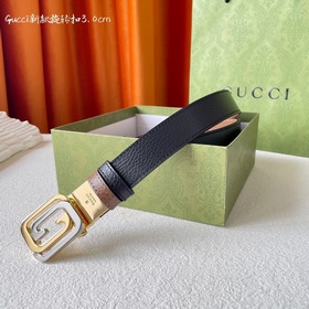 Новинка Gucci： одна сторона из классической черной кожи с текстур