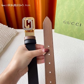 Новинка Gucci： одна сторона из классической черной кожи с текстур