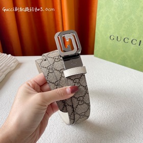 Новинка Gucci： классический принт с одной стороны, импортная кожа