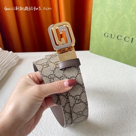 Новинка Gucci： классический принт с одной стороны, импортная кожа