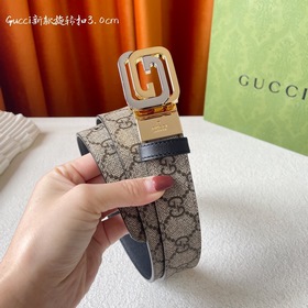 Новинка Gucci： классический принт с одной стороны, импортная кожа