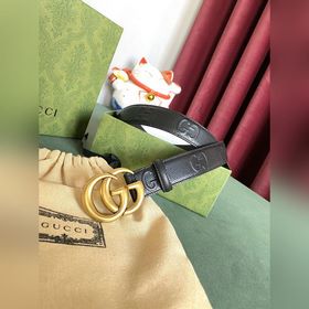 Gucci 3,0-дюймовый ремень из тисненной кожи с принтом из серии Ma