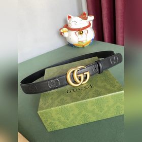 Gucci 3,0-дюймовый ремень из тисненной кожи с принтом из серии Ma