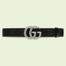 Gucci 3,0-дюймовый ремень из тисненной кожи с принтом из серии Ma