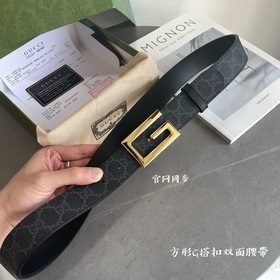Новейшая модель Gucci из черной ткани GG Supreme и черной кожи, к