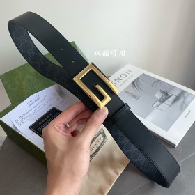 Новейшая модель Gucci из черной ткани GG Supreme и черной кожи, к
