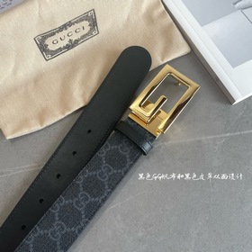 Новейшая модель Gucci из черной ткани GG Supreme и черной кожи, к