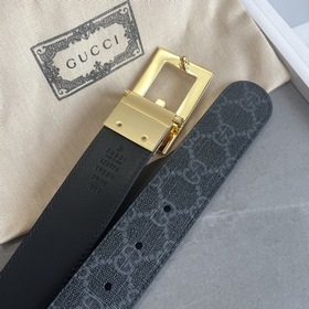 Новейшая модель Gucci из черной ткани GG Supreme и черной кожи, к