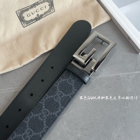 Новейшая модель Gucci из черной ткани GG Supreme и черной кожи, к