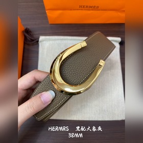 Hermes-H BELT BUCKLE & REVERSIBLE LEATHER STRAP 38 мм, аналог
