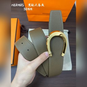 Hermes-H BELT BUCKLE & REVERSIBLE LEATHER STRAP 38 мм, аналог