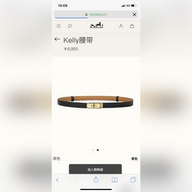 HERMES (Hermès) Классический пояс 1,8 Kelly из телячьей кожи Epsom, аналогичный 