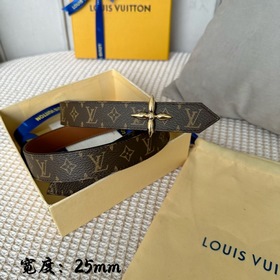 Lv pyrmide Truck L «OEiI Двусторонний пояс» Женский пояс Lv, шири