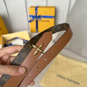 Lv pyrmide Truck L «OEiI Двусторонний пояс» Женский пояс Lv, шири