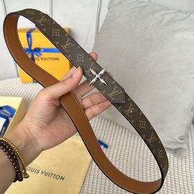 Lv pyrmide Truck L «OEiI Двусторонний пояс» Женский пояс Lv, шири
