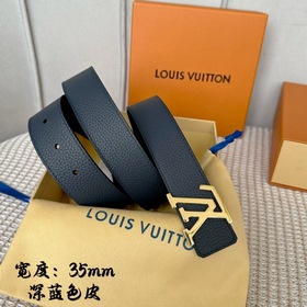 Серия Lv S-Lock, ширина 3,5 см, изящная пряжка с буквами, с логот