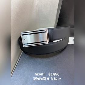 Мужской автоматический ремень Montblanc — ширина 34 мм, застежка 