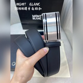 Мужской автоматический ремень Montblanc — ширина 34 мм, застежка 